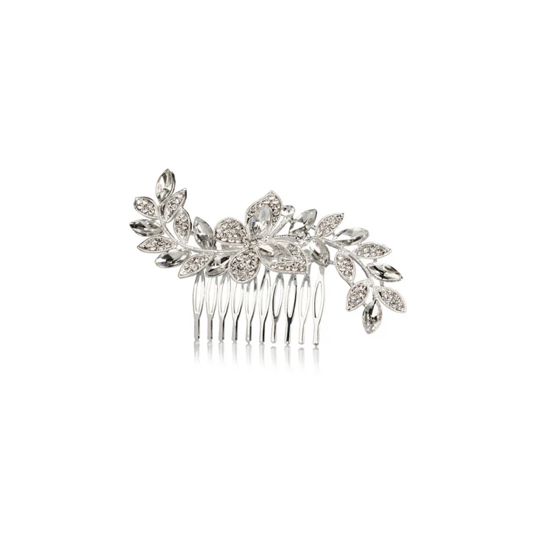 Labor Pettinino con foglie farfalla e strass