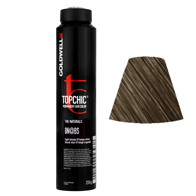 Goldwell Topchic Can 8N@BS Light Blonde Elumenated Beige Silver 250gr - colore permanente in bombola