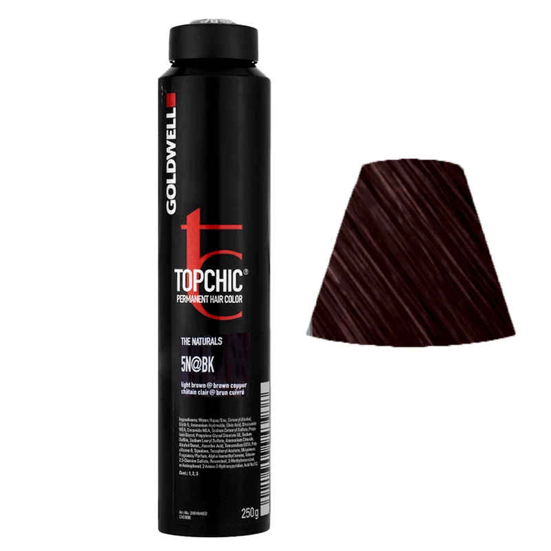 Goldwell Topchic Can 5N@BK Light Brown Elumenated Brown Copper 250gr - colore permanente in bombola