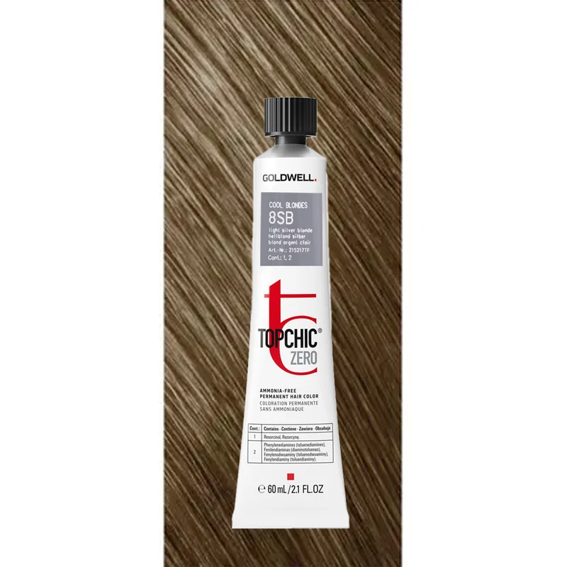 8SB Topchic Zero Cool Blondes Light Silver Blonde tb 60ml - colorazione permanente senza ammoniaca