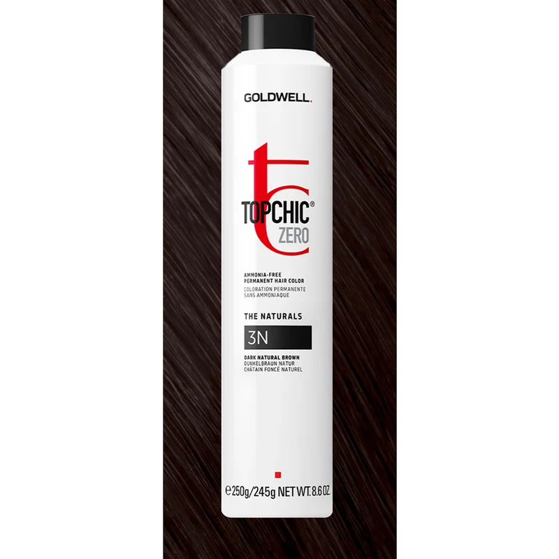 3N Topchic Zero Dark Natural Brown Can 250ml - colorazione permanente senza ammoniaca