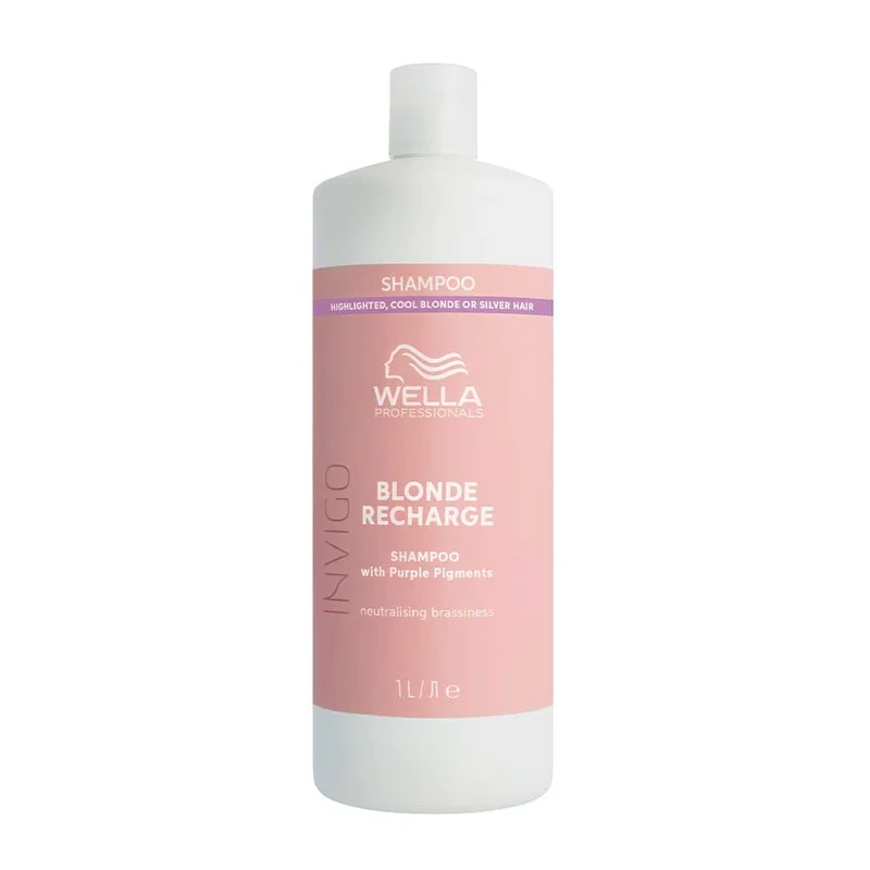Wella Invigo Blonde Recharge Shampoo 1000ml - shampoo antigiallo