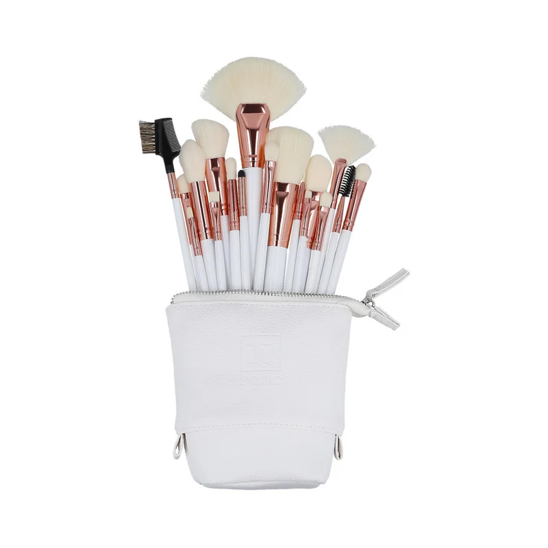 ilū Makeup Basic Brushes 18pz + Case Set White - set di pennelli