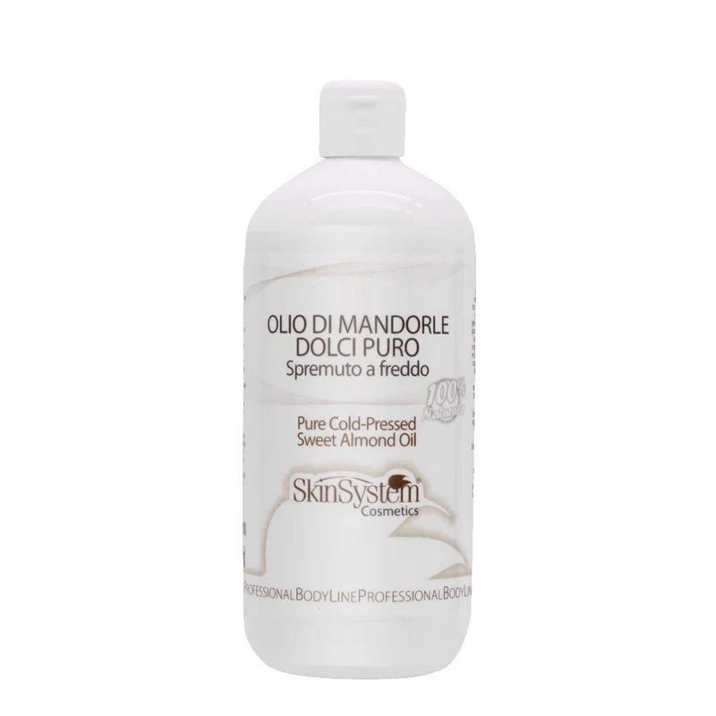 SkinSystem Pure Cold Pressed Sweet Almond Oil 500ml - olio di mandorle dolci senza profumo