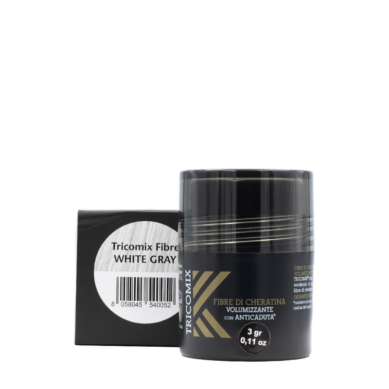 Tricomix Fibre Di Cheratina White Gray 3gr - fibre di cheratina volumizzanti con anticaduta