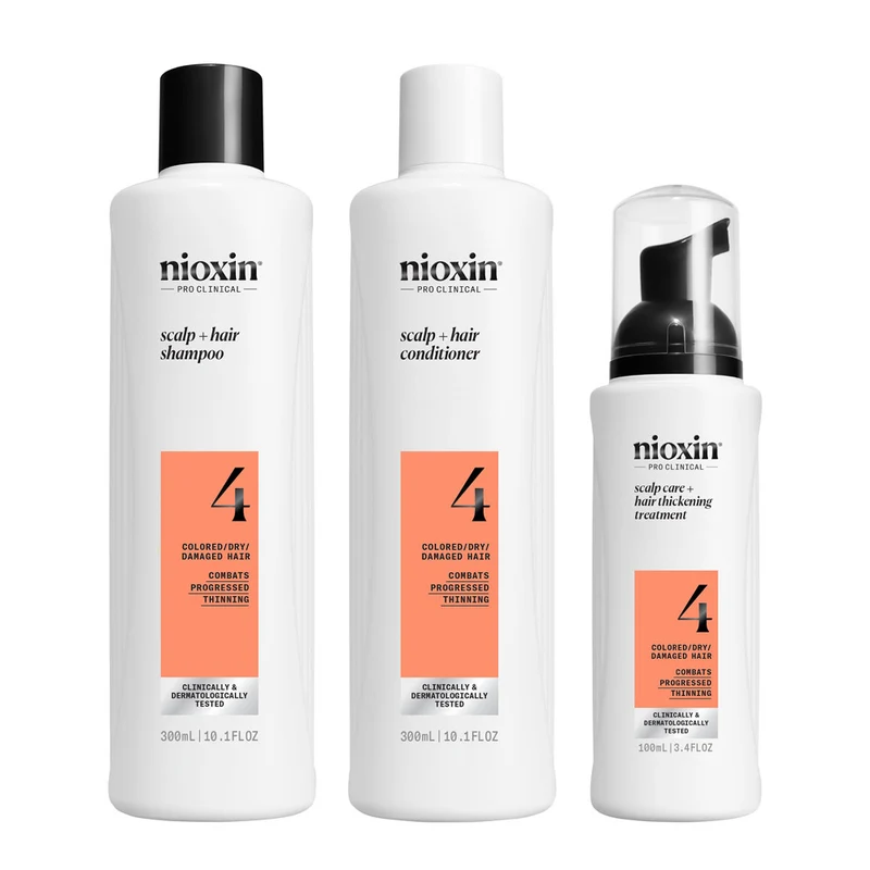 Nioxin Sistema 4 Scalp + Hair Kit Trifasico 300ml - kit anti assottigliamento avanzato