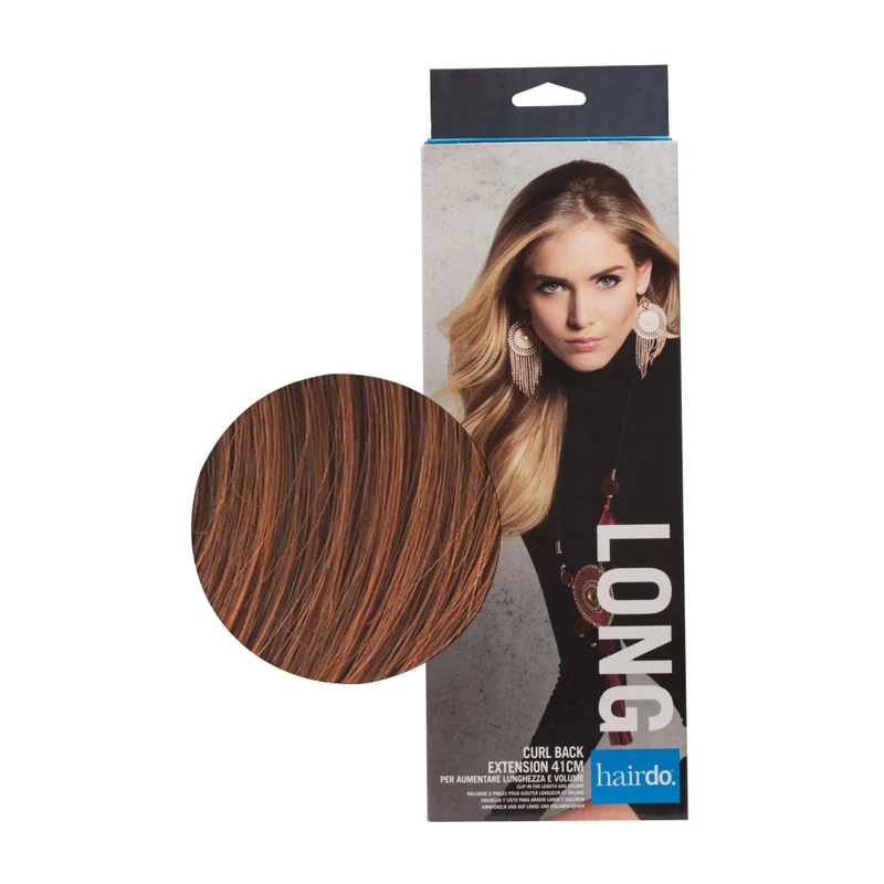 Hairdo Curl Back Extension Rosso Ramato Scuro 41cm - extension onde e scalatura naturale