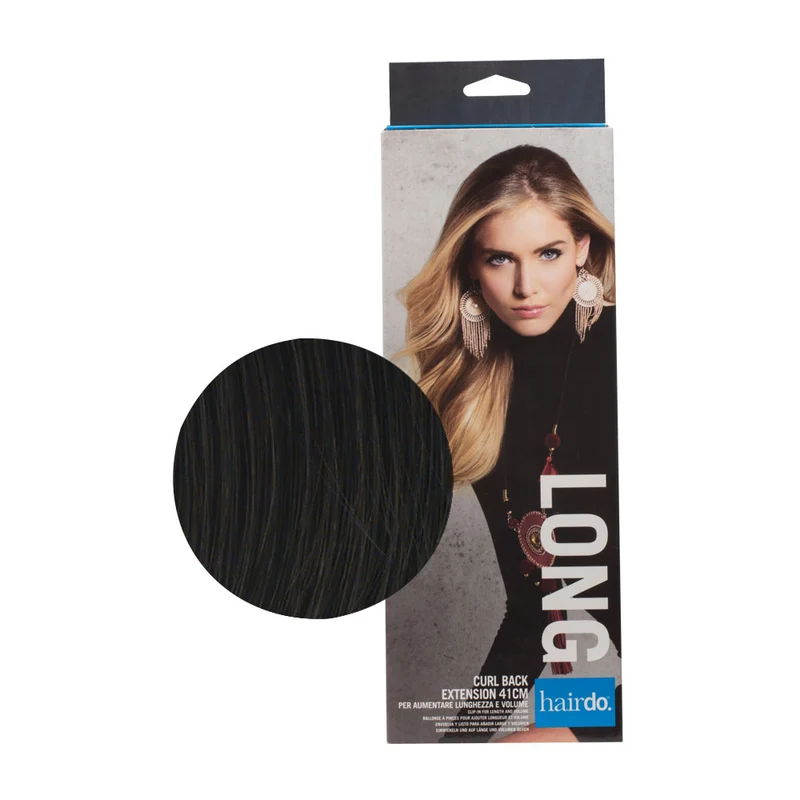 Hairdo Curl Back Extension Nero 41cm - extension onde e scalatura naturale