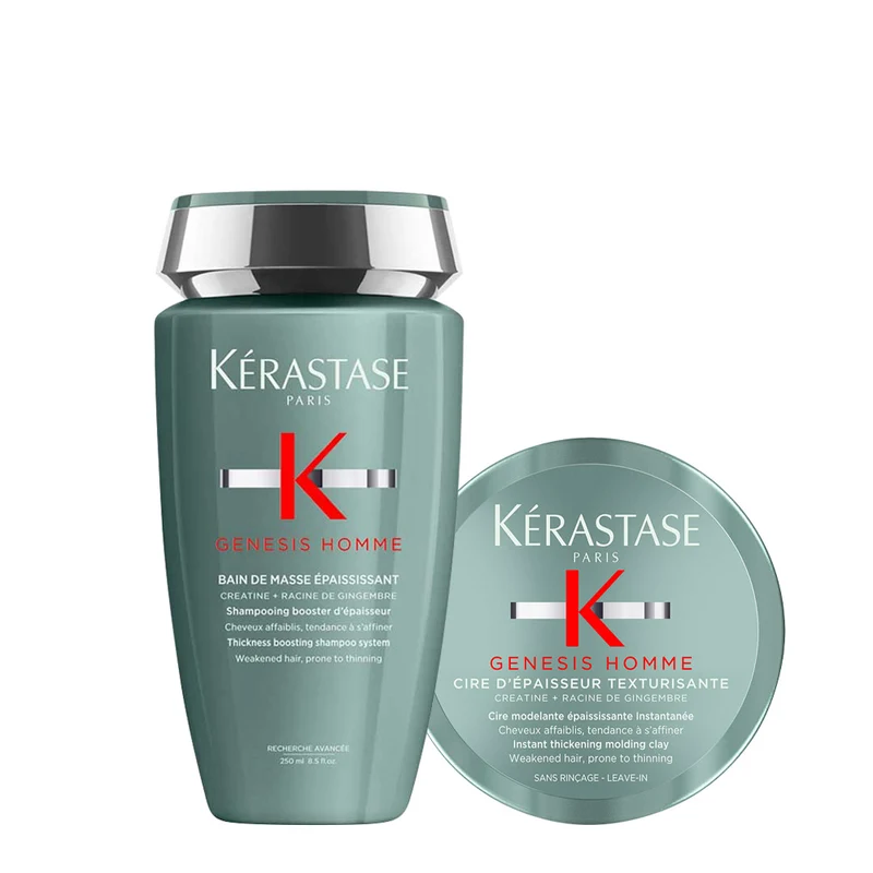 Kerastase Genesis Homme Bain Masse Epaississant 250ml Cire D' Epaisseur 75ml