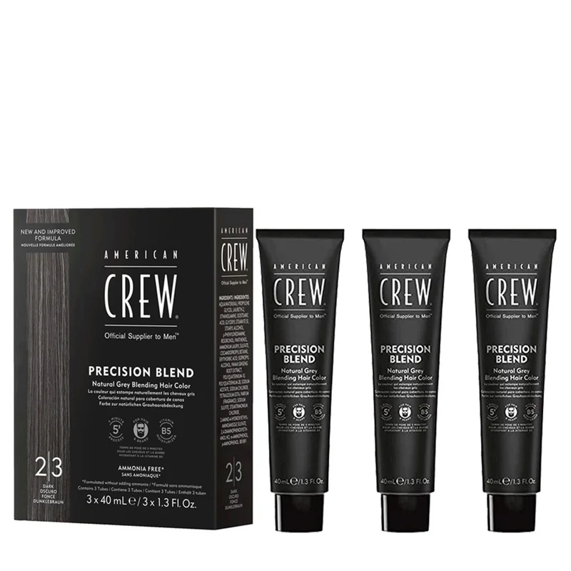 American Crew Precision Blend Dark 3x40ml 2/3 - tinta capelli e barba