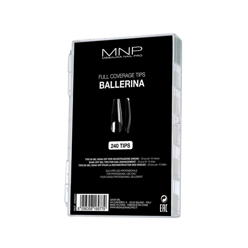 My Nail Pro MNP Full Coverage Tips Ballerina 240 pz- tips in gel soak per ricostruzione unghie