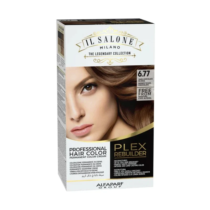 Alfaparf Milano Il Salone Plex Rebuilder Color Kit 6.77 Biondo Scuro Cioccolato - colorazione permanente in crema