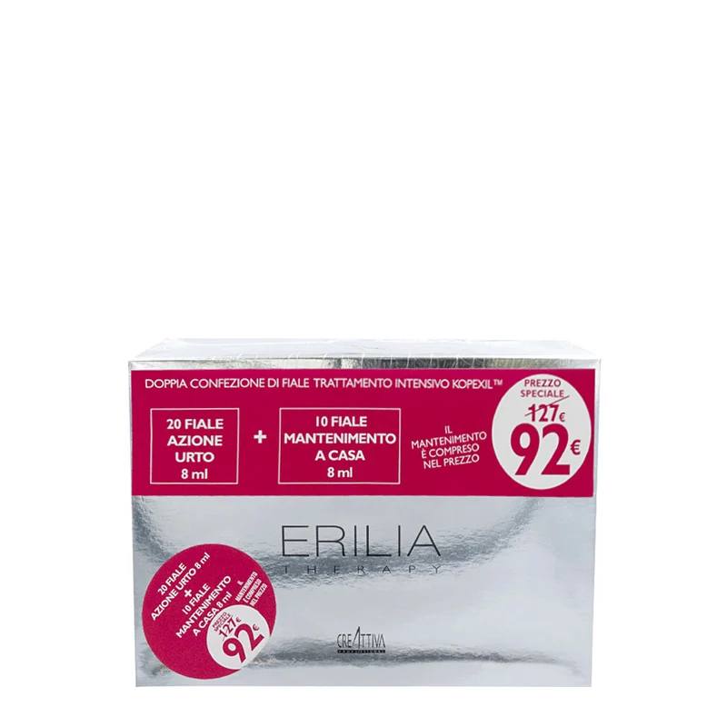 Creattiva Erilia Kopexil Cofanetto Fiale Anticaduta 20x8ml + 10x8ml - trattamento intensivo anticaduta
