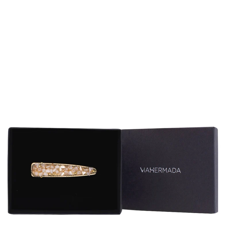 VIAHERMADA Clip Perline vetro beige