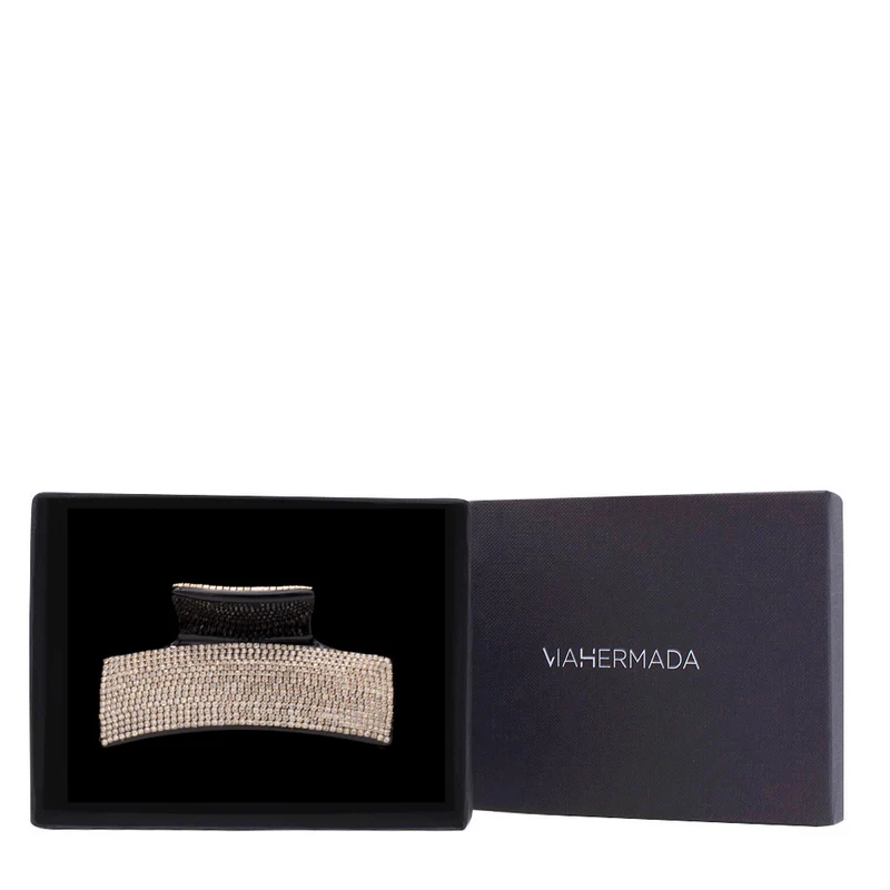VIAHERMADA Pinza per Capelli Elegante con Strass Bianchi