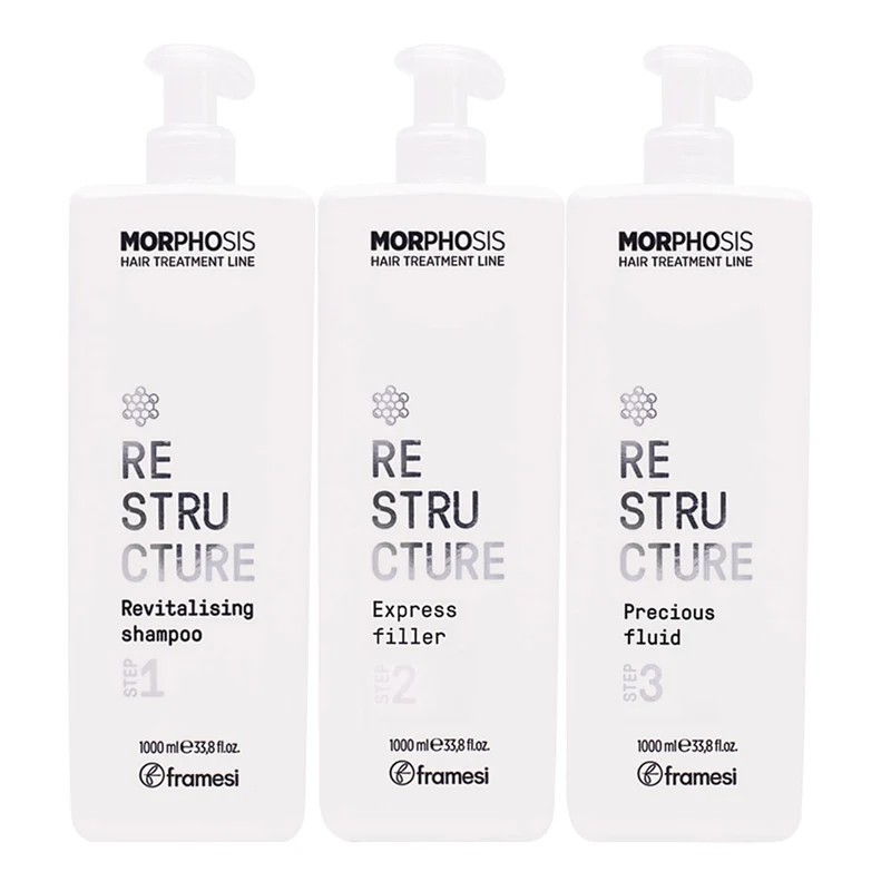 Framesi Morphosis Restructure Revitalizing Shampoo Step 1 1000ml + Express Filler Step 2 1000ml + Fluid Step 3 1000ml