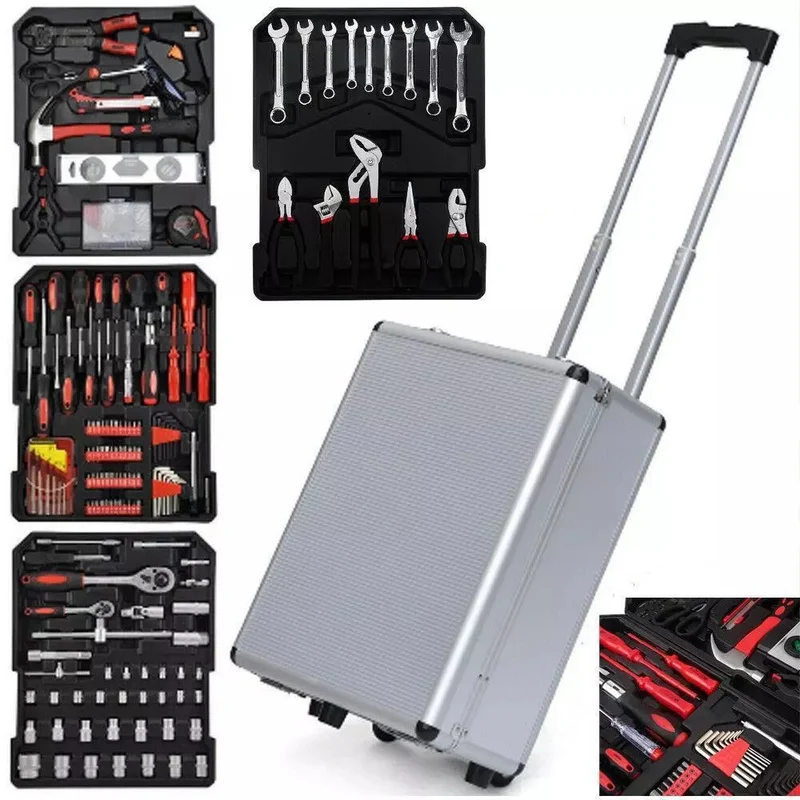 Set Attrezzi 800 Pezzi Professionale Cr-V con Valigia Ruote