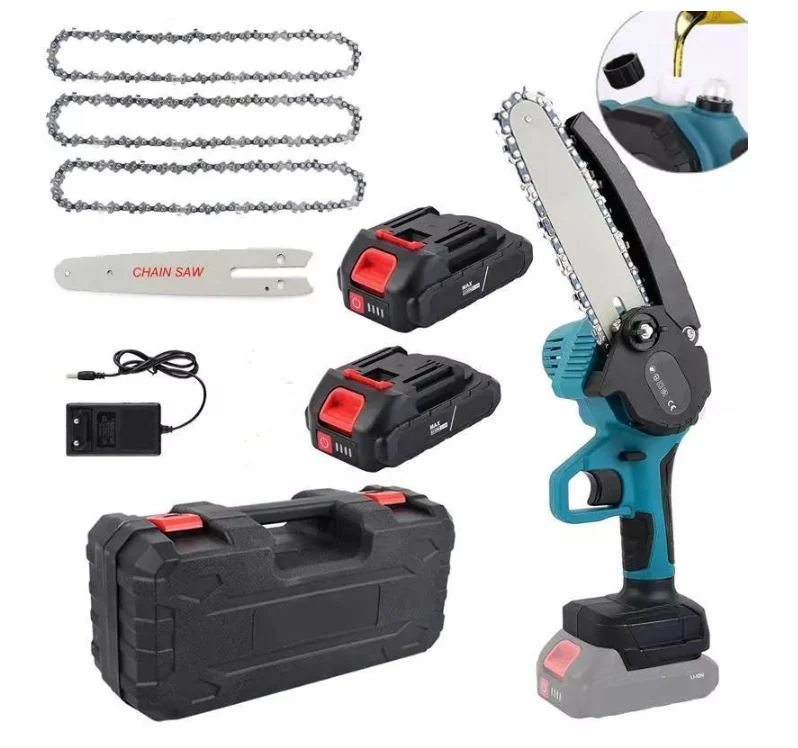 Mini Motosega Elettrica 88W Barre 6" e 8" - 2 Batterie