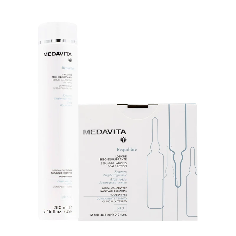 Medavita Requilibre Shampoo Sebo Equilibrante 250ml e Fiale 12x6ml