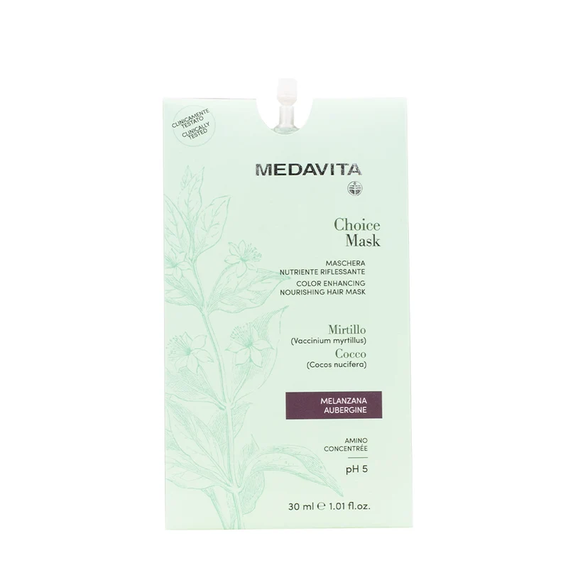 Medavita Lunghezze Choice Mask Aubergine 30ml - maschera nutriente riflessante melanzana