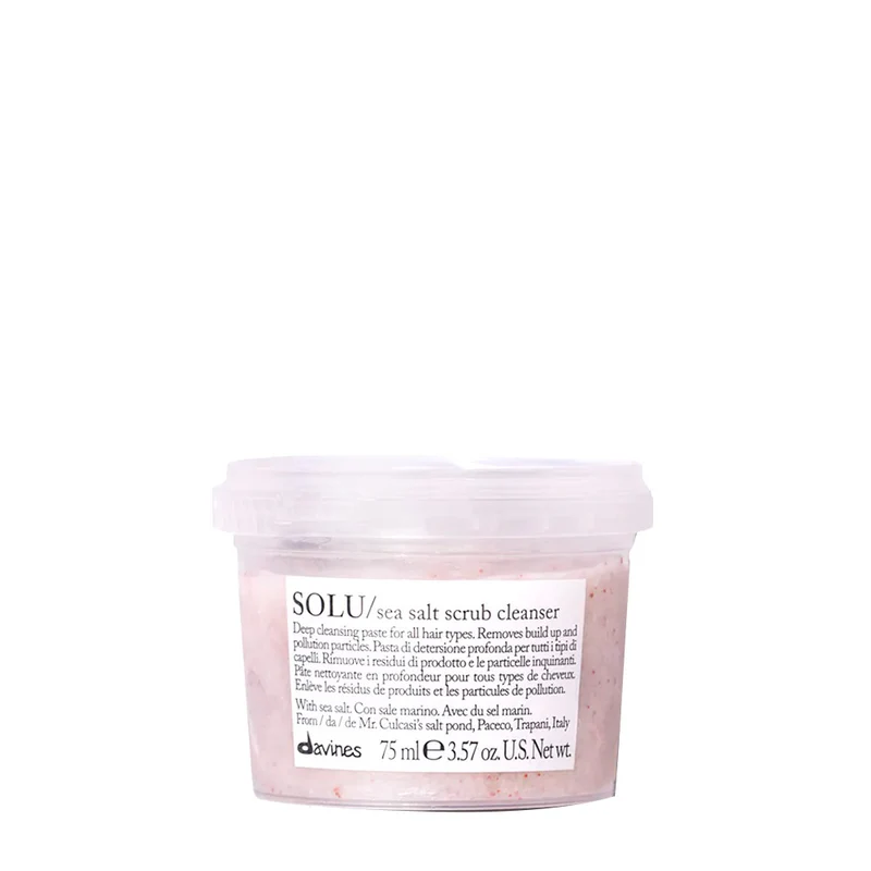 Davines Essential HairCare Solu Sea Salt Scrub Cleanser 75ml - scrub al sale marino per tutti i tipi di capelli