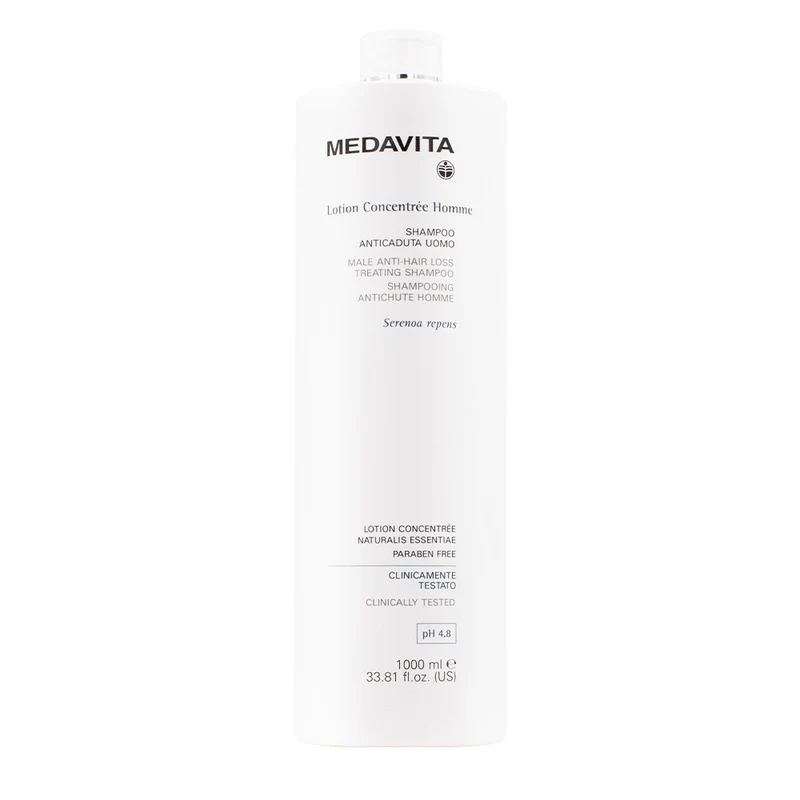 Medavita Cute Lotion Concentrée Homme Anti Hair Loss Treating Shampoo 1000ml - shampoo anticaduta uomo pH 4.8