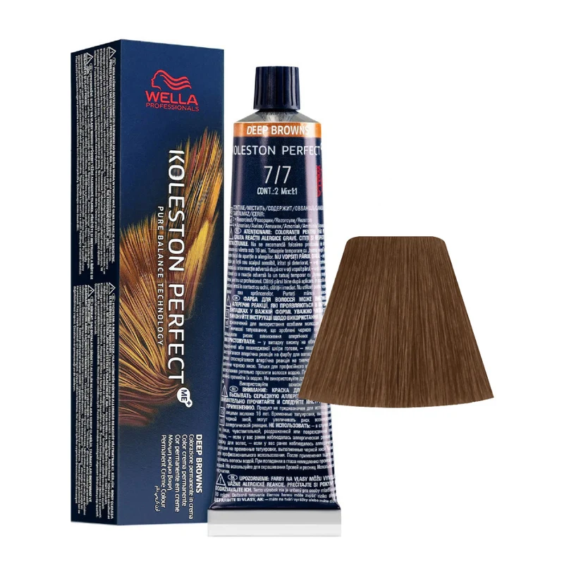 Wella Koleston Perfect Me+ Deep Browns 7/7 Biondo Medio Sabbia 60ml - colorazione permanente
