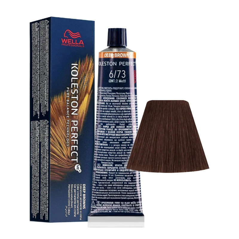 Wella Koleston Perfect Me+ Deep Browns 6/73 Biondo Scuro Sabbia Dorato 60ml - colorazione permanente