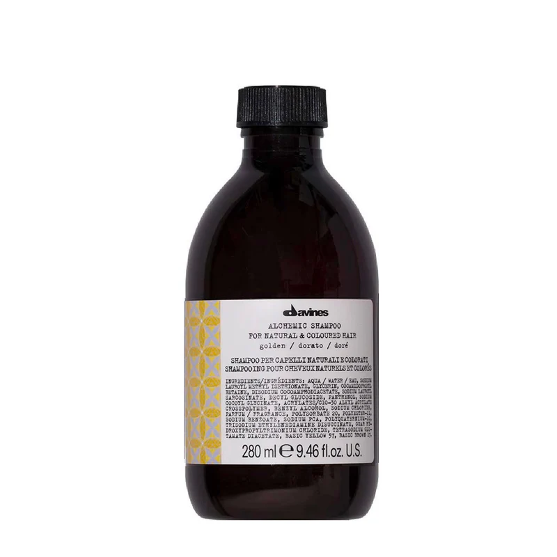 Davines Alchemic Shampoo Golden 280ml - shampoo per riflessi di capelli biondo-dorato e miele