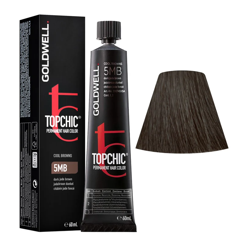 Goldwell Topchic Tube 5MB Jade Brown Dark 60ml - colore permanente in tubo