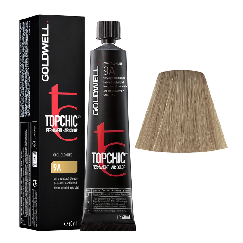 Goldwell Topchic Tube 9A Very-Light-Ash Blonde 60ml - colore permanente in tubo