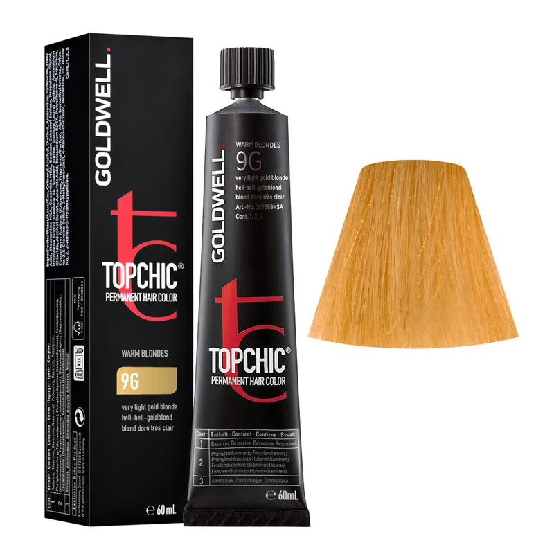 Goldwell Topchic Tube 9G Light-Light-Golden Blonde 60ml - colore permanente in tubo