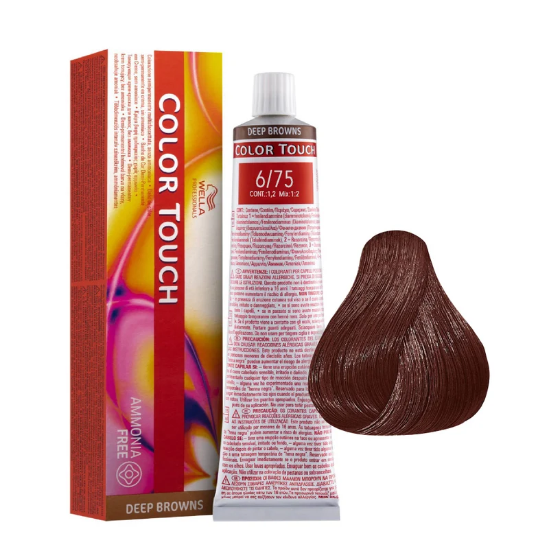 Wella Color Touch Deep Browns 6/75 Biondo Scuro Sabbia Mogano 60ml - colore semipermanente senza ammoniaca