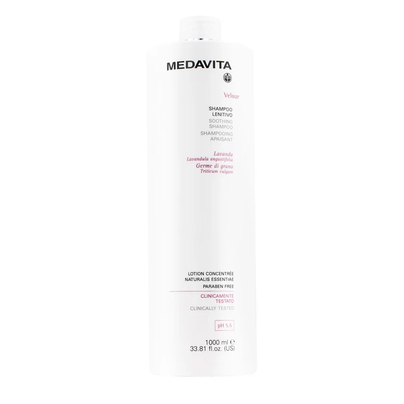 Medavita Cute Velour Soothing Shampoo 1000ml - shampoo lenitivo cute sensibile e irritata pH 5.5
