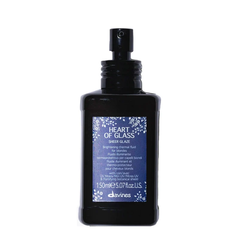 Davines Heart Of Glass Sheer Glaze 150ml - fluido illuminante termoprotettore per capelli biondi