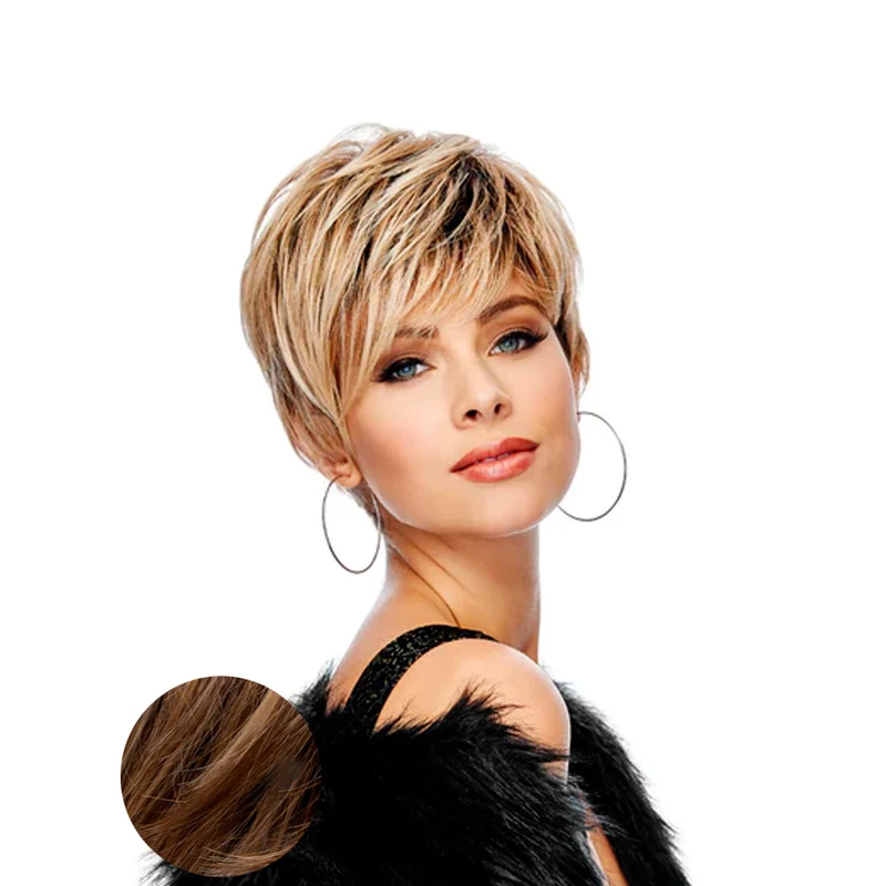Hairdo Sweet Pixie SS14/25 Biondo Caldo Con Radice Castana