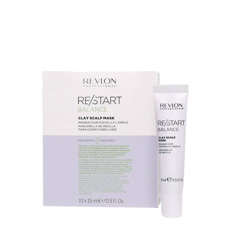 Revlon Restart Balance Clay Scalp Mask 10x15ml - maschera purificante per cute all'argilla
