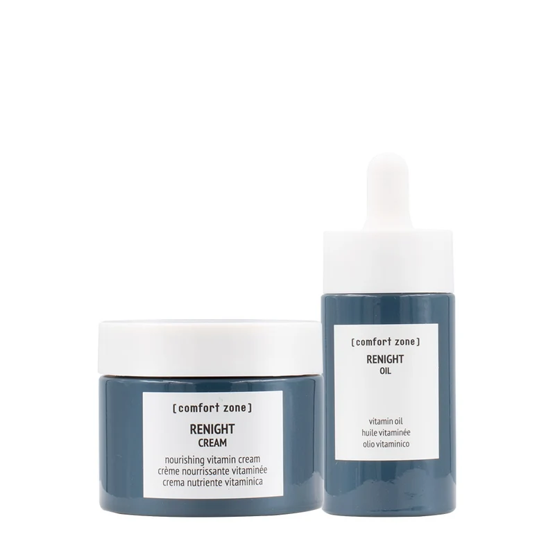 Comfort Zone Renight Kit Trattamento Notturno Viso Cream 60ml Oil 30ml