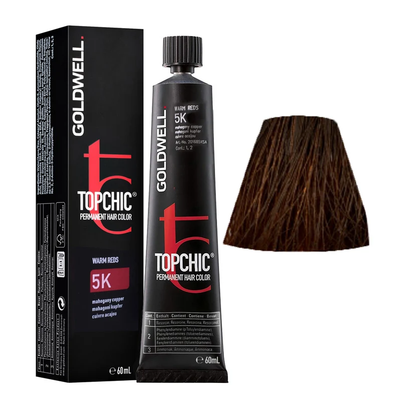 Goldwell Topchic Tube 5K Mahogany-Copper 60ml - colore permanente in tubo