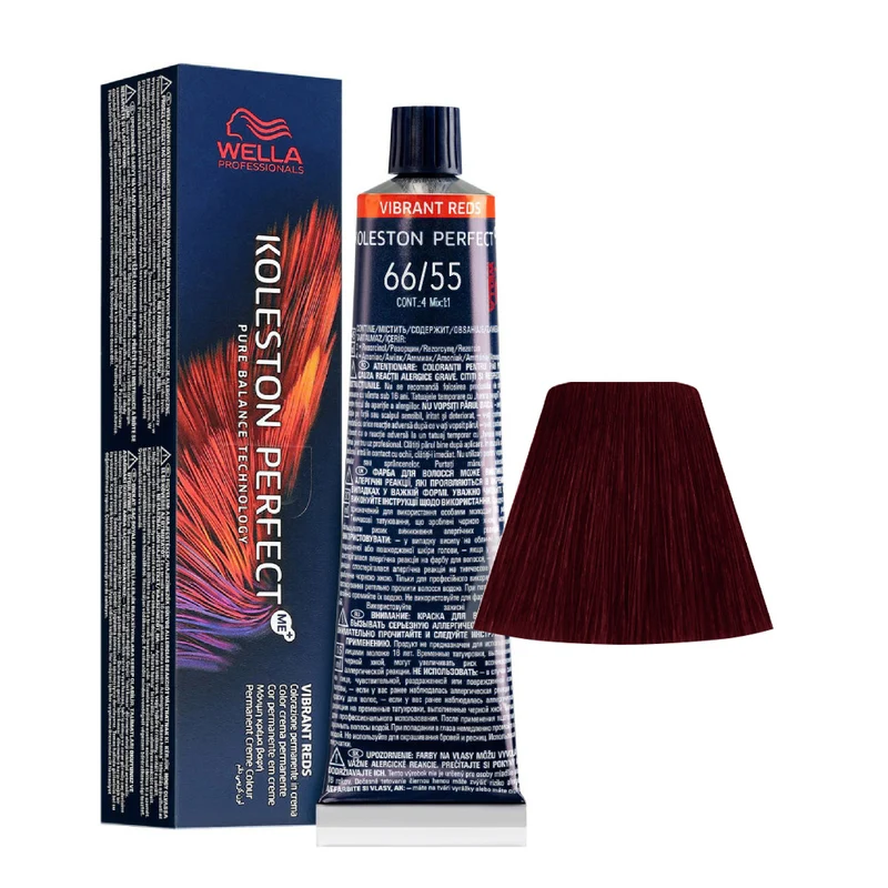 Wella Koleston Perfect Me+ Vibrant Reds 66/55 Biondo Scuro Intenso Mogano Intenso 60ml - colorazione permanente