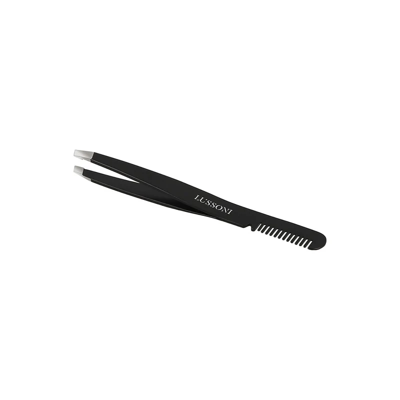 Lussoni Make Up Slant Tweezers With Comb 9.9cm - pinzette per sopracciglia con pettine