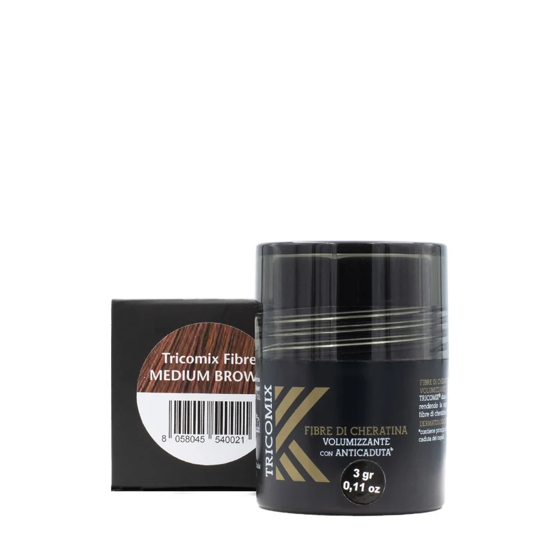 Tricomix Fibre Di Cheratina Medium Brown 3gr - fibre di cheratina volumizzanti con anticaduta