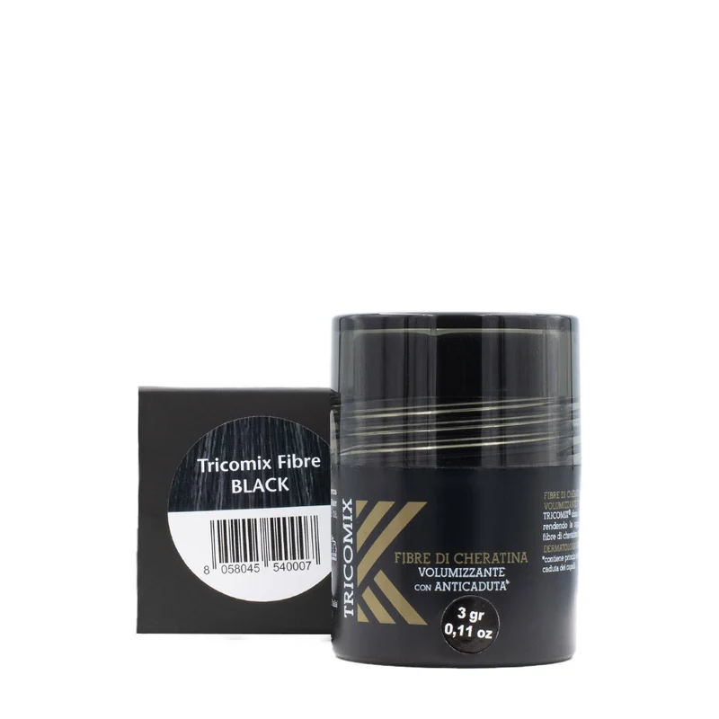 Tricomix Fibre Di Cheratina Black 3gr - fibre di cheratina volumizzanti con anticaduta