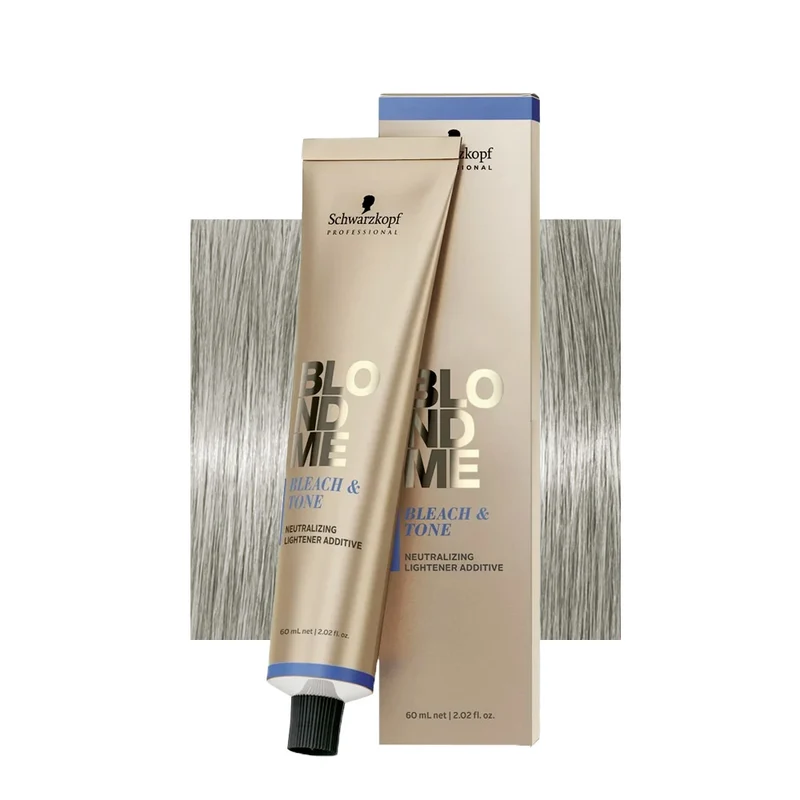 Schwarzkopf BlondMe Color Bleach &Tone Ash 60ml - additivo neutralizzante per schiaritura