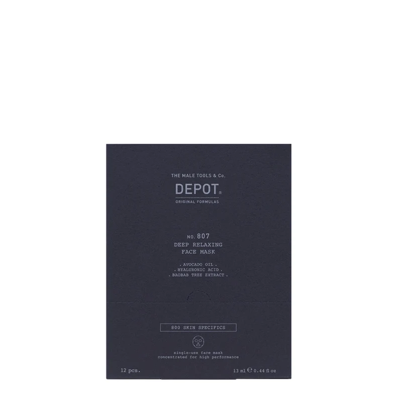 Depot Skin Specifics No.807 Deep Relaxing Face Mask 12 pcs - kit maschere nutrienti