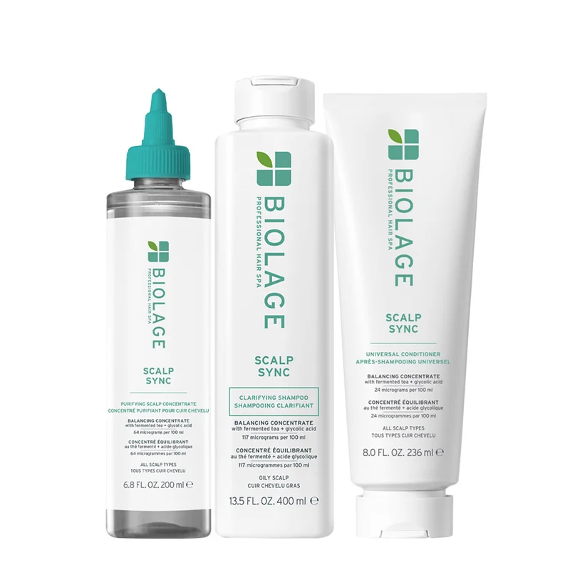 Biolage Professional Hair Spa Pre- Shampoo 200ml Clarifying Shampoo 400ml Conditioner 236ml - cute grassa