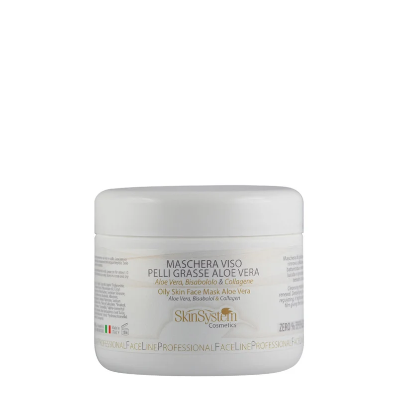 SkinSystem Oily Skin Face Mask Aloe Vera 250ml - maschera viso pelli grasse