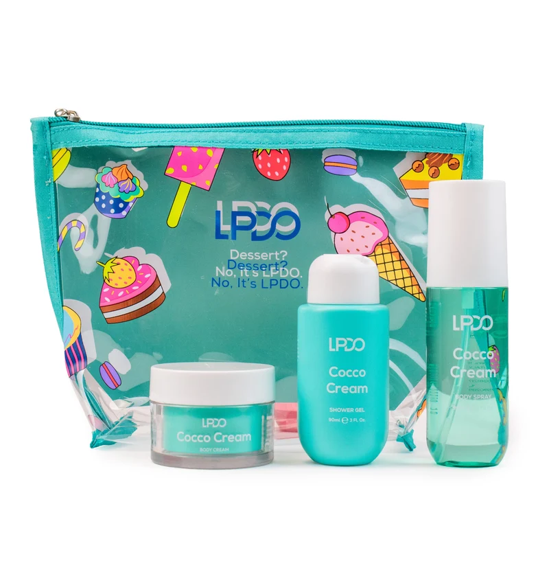 LPDO KIT COCCO CREAM - BODY SPRAY 190ML - SHOWER GEL 90ML - BODY CREAM 50ML