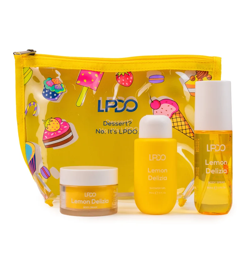 LPDO KIT LEMON DELIZIA - BODY SPRAY 190ML - SHOWER GEL 90ML - BODY CREAM 50ML