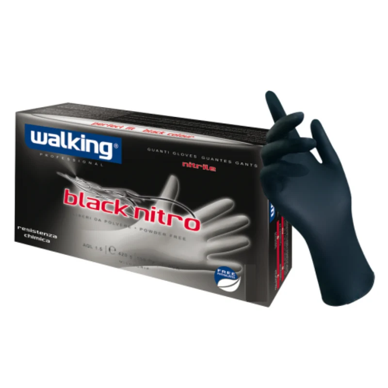 Axima Walking Guanti Nitrile Black Nitro 100pz